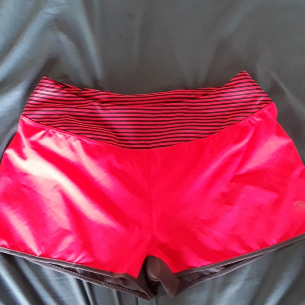 Watermelon and gray mpg workout shorts